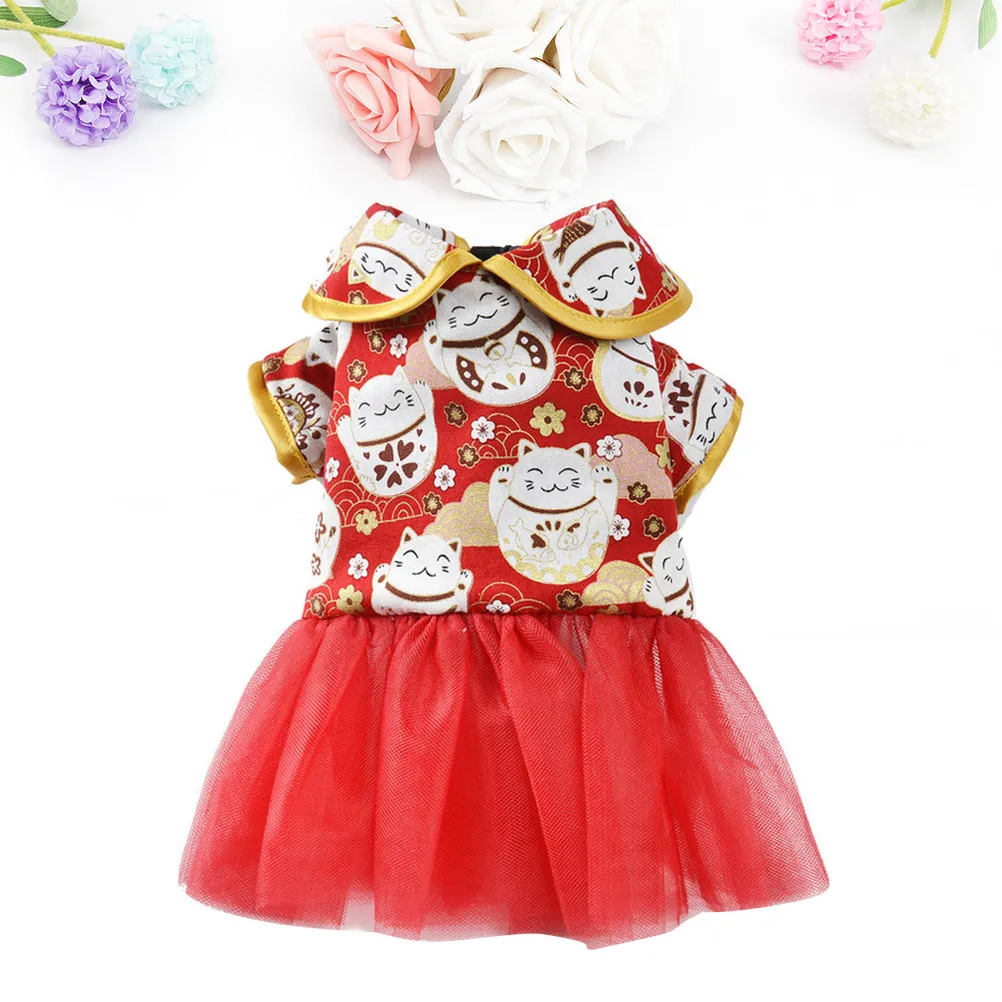 

1 шт. Одежда для домашних животных в китайском стиле: очаровательный новогодний костюм, теплая стильная куртка для кошек и собак для активного отдыха осенью и зимой, размеры в наличии