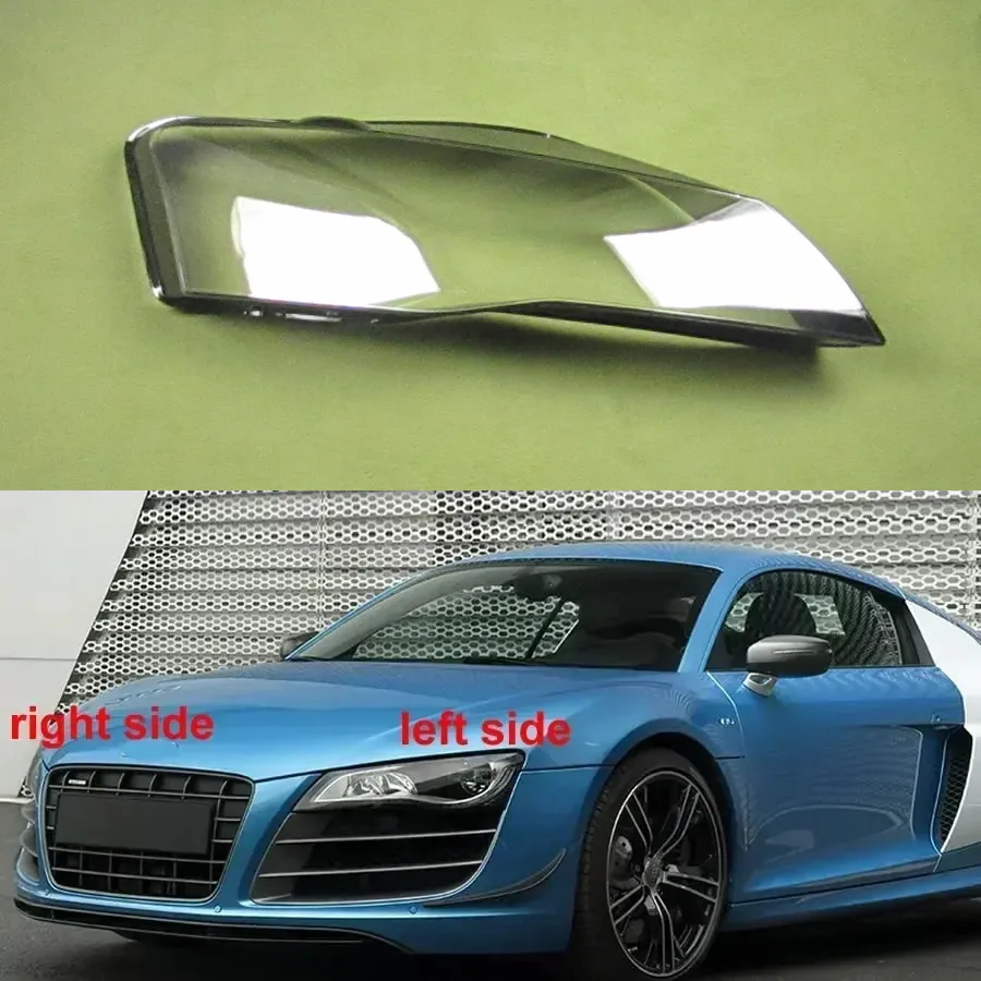 

For Audi R8 2007 2008 2009 2010-2015 Car Accessories Headlight Lens Cover Transparent Lampshade Headlamp Shell Plexiglass