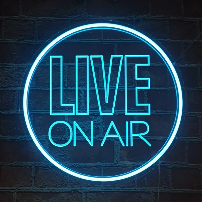 Live On Air Neon Sign USB Powered Dimmable LED Live Streaming Neon Lights Signs for Gamer,Game Room,Studio,Bedroom Wall Decor