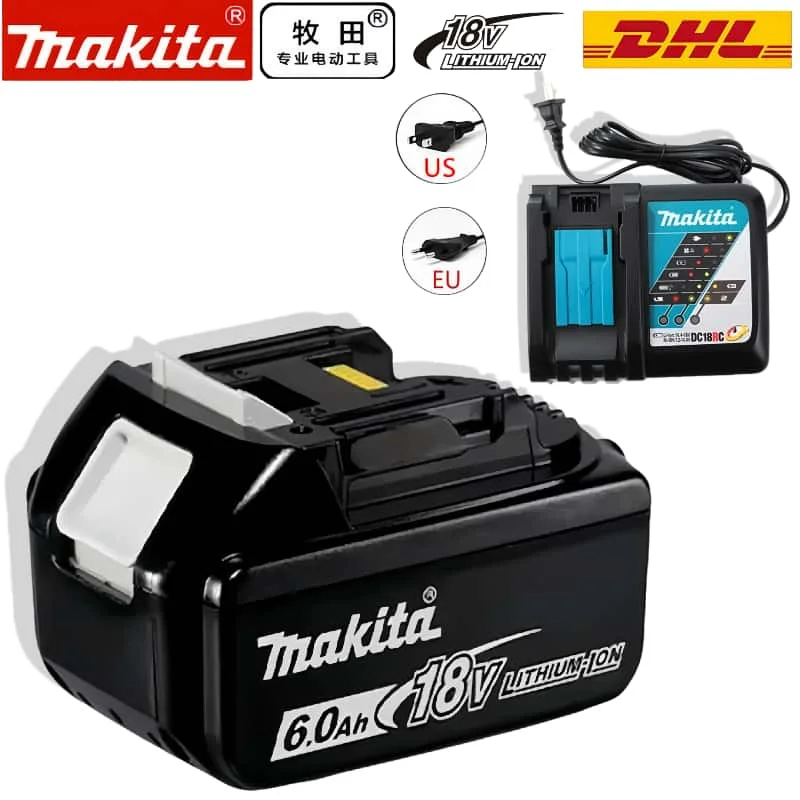 

Original Makita battery With LED lithium ion replacement for LXT BL1860B BL1860 BL1850 18V 6.0Ah rechargeable power tool battery