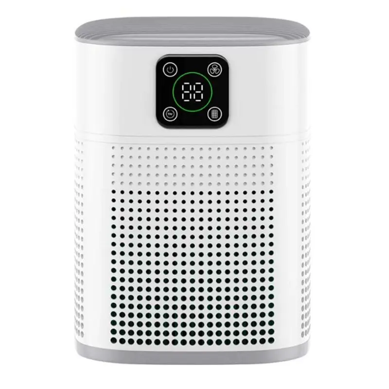 

AEE6-Очистители воздуха для спальни, очистители воздуха на 360° ° Воздухозаборник, 3 скорости вентилятора, 3-ступенчатая фильтрация