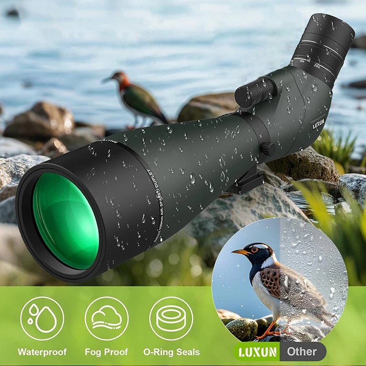 75x100 HD FMC Tactical Monocular High End Bird Watching Sports 100mm Lens Long Range BAK4 Spotting Scope Binoculars