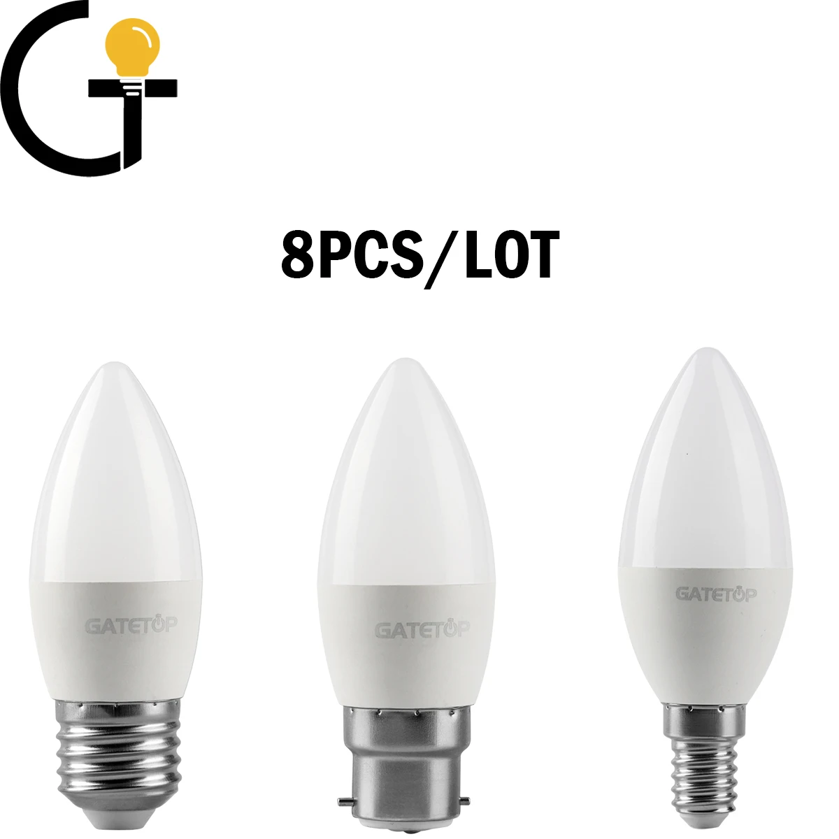 

8Pcs 220V Led Bulb C37 3W-7W E27 B22 E14 Warm White Day White Cold White Lamp For Home Decoration