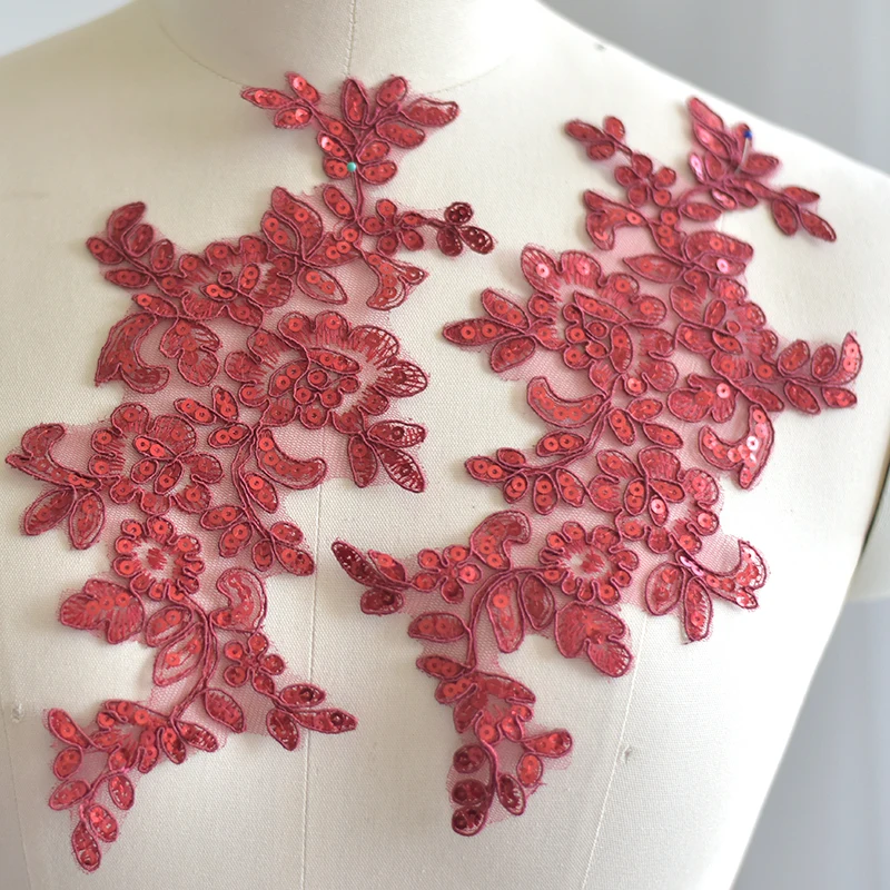 10 Teile/los Multicolor Auto Knochen Blume Spitze Patch Hochzeit Kleid Kleidung Zubehör Kopfschmuck DIY Material – Detail 12