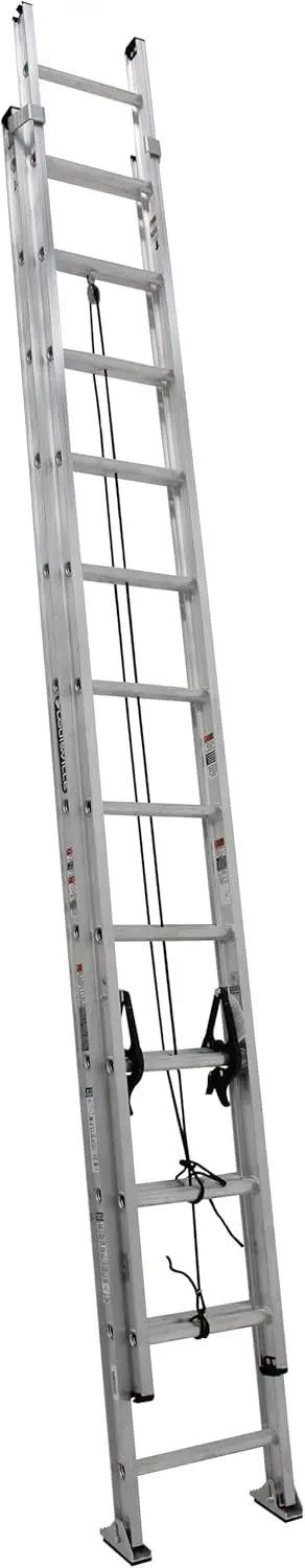 24 Foot Aluminium Extension Ladder 300 Pound Load Capacity Type Ia Strong yet Lightweight Safe and Stable Built to Last