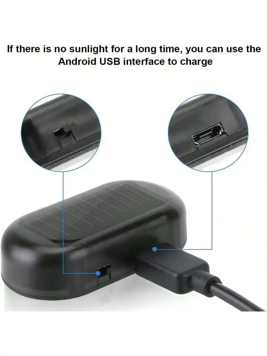 1PCS Black Shell Fake Solar Power Car Alarm LED Anti-Theft Warning Light Lamp Flashing Blinking