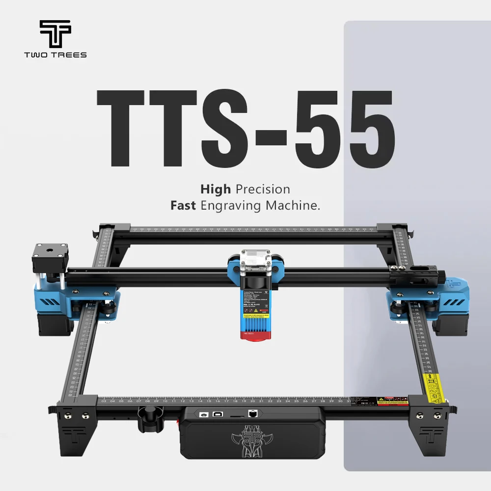 Máquina cortadora de grabado láser Twotrees TTS-55 para madera/cuero/Metal/máquina láser acrílica impresora láser 3D 40W/80W