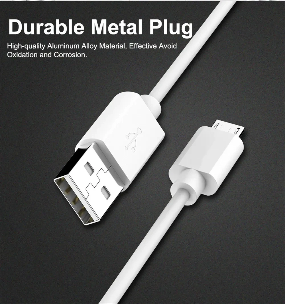 NNBILI 3PCS Micro USB Cable 2.4A Fast Charging Wire Mobile Phone Micro USB Cable For Xiaomi Samsung Andriod Charge Cable Cord