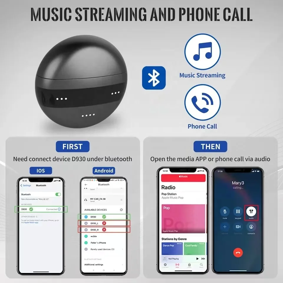 bluetooth audio acquisition and amplification hearing aid for the deaf