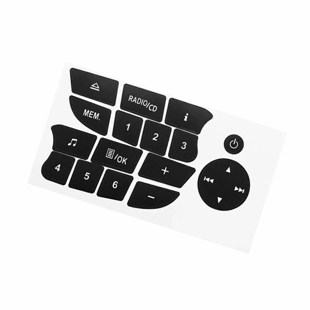 Car Audio Button Repair Decals Sticker For Clio For Megane 2009-2011 Radio Button Repair Sticker Decal Decoration Car