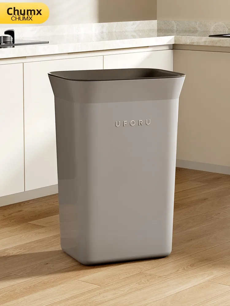 

Large Capacity Kitchen Toilet Bathroom Trash Can with Lid No Bending over Household Commercial Food Waste Trash Can