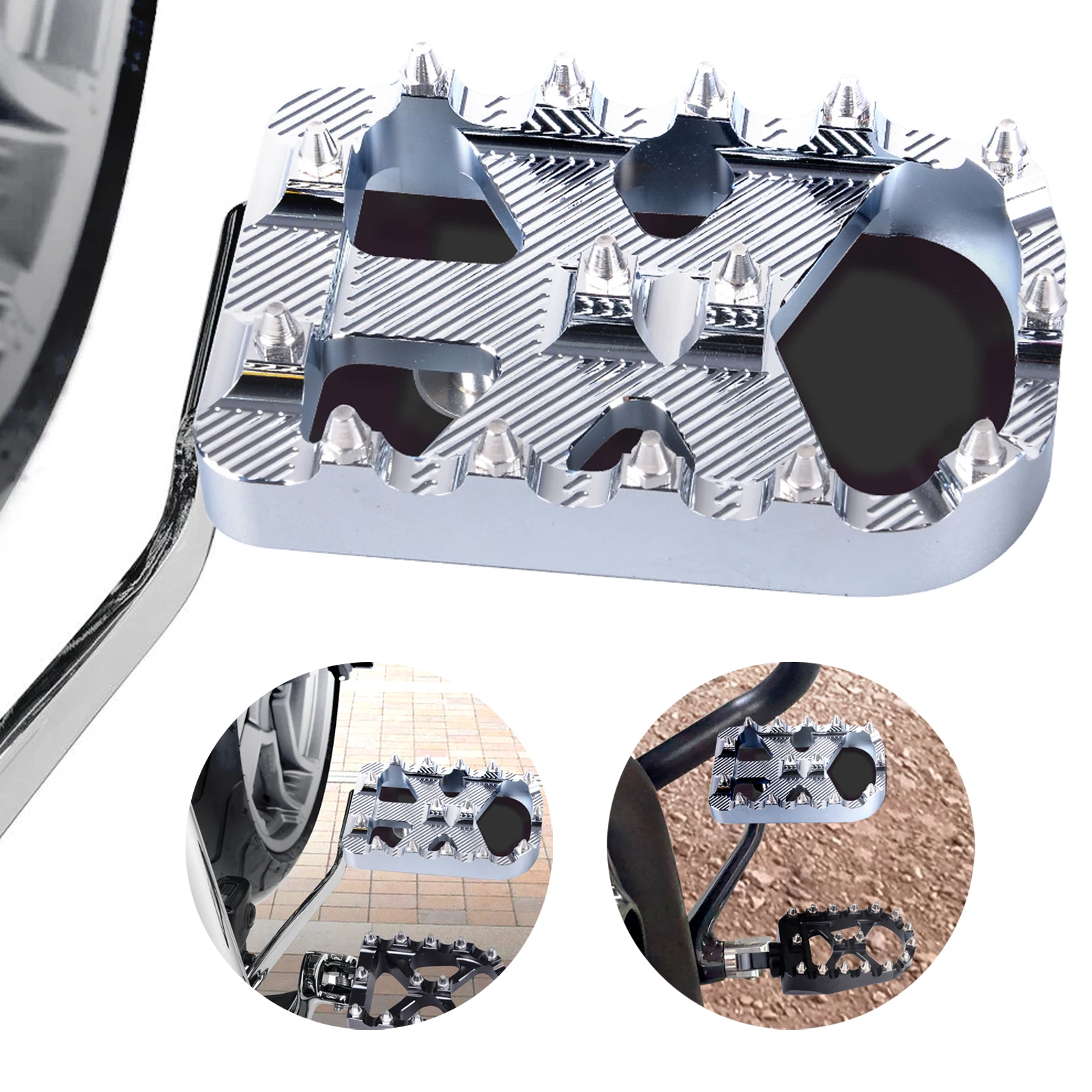 

Motorcycle Parts Brake Pedal Pads Cover Foot Pegs Footrest for Harley Softail Heritage Springer Fat Boy Deluxe FLSTN Road King
