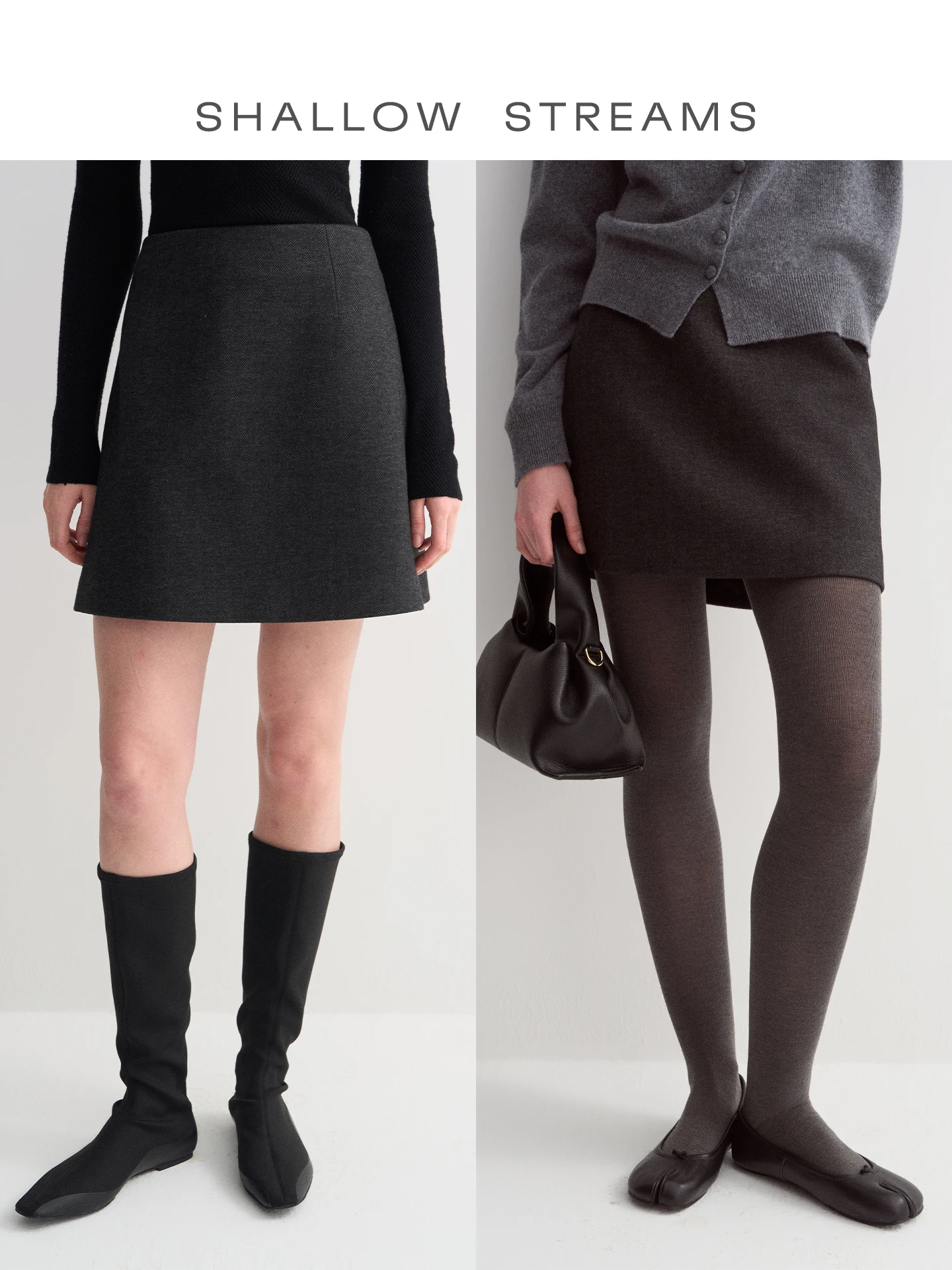 

Теплая женская юбка А-силуэта с высокой талией из ацетатной шерсти в клетку для осенне-зимнего сезона. Модные женские юбки.