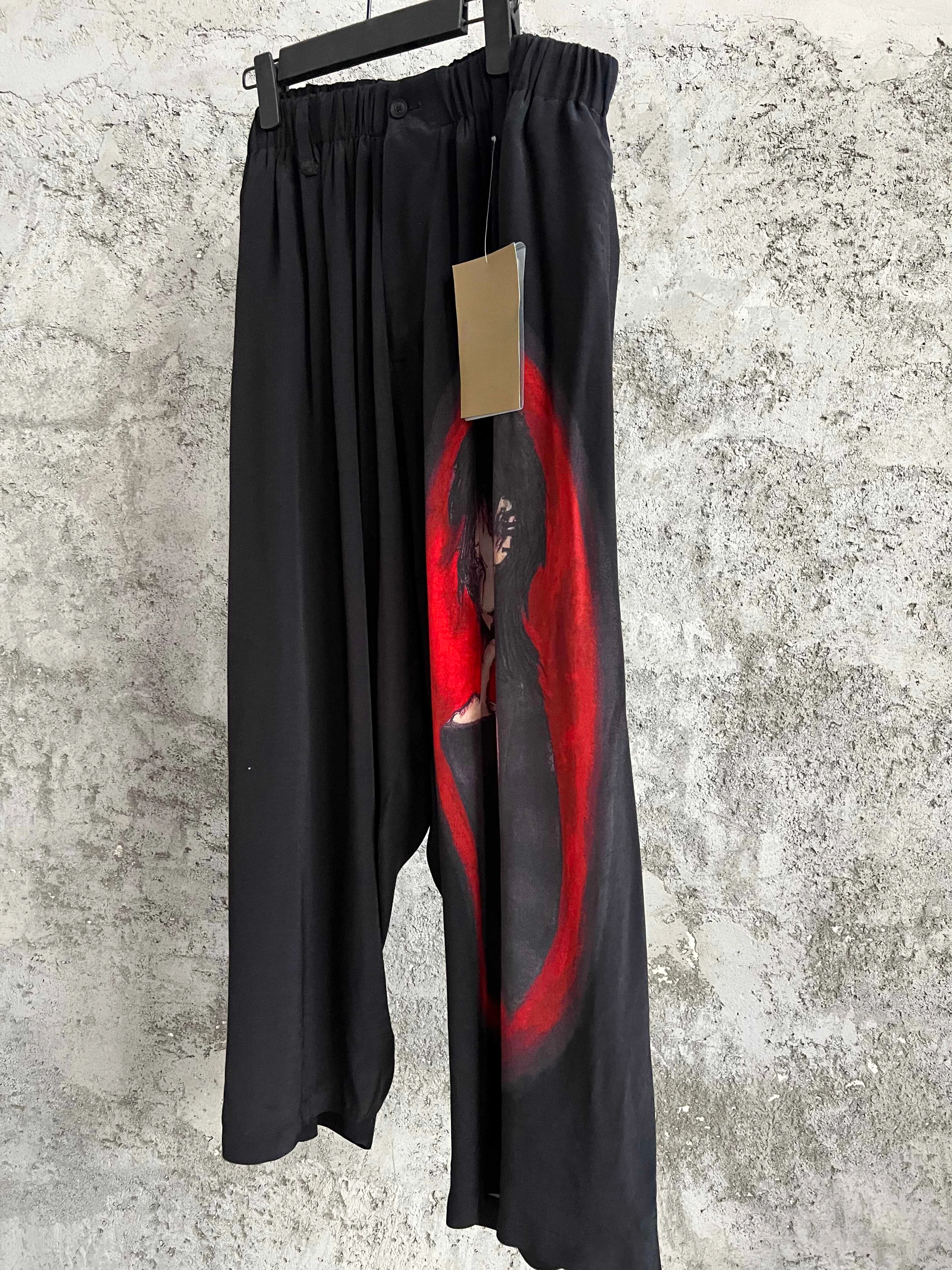 TOP-YAMAMOTO Japanese original layered pants Design sense printed fake two straight-leg pants for men