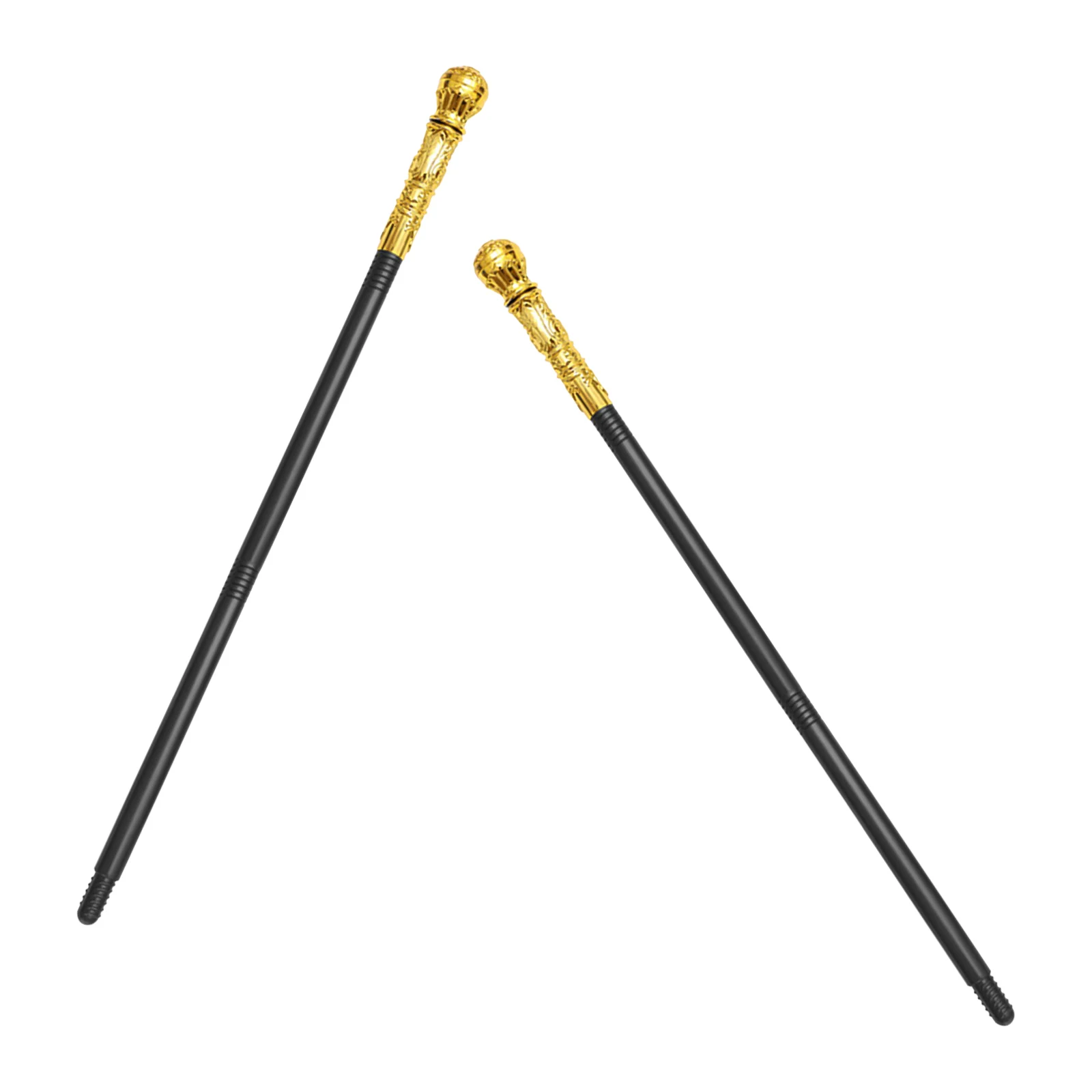 

2pcs Plastic Stage Scepter Performance Props Halloween Cosplay Costume Accessory Decorative Walking Stick Lightweight Detachable