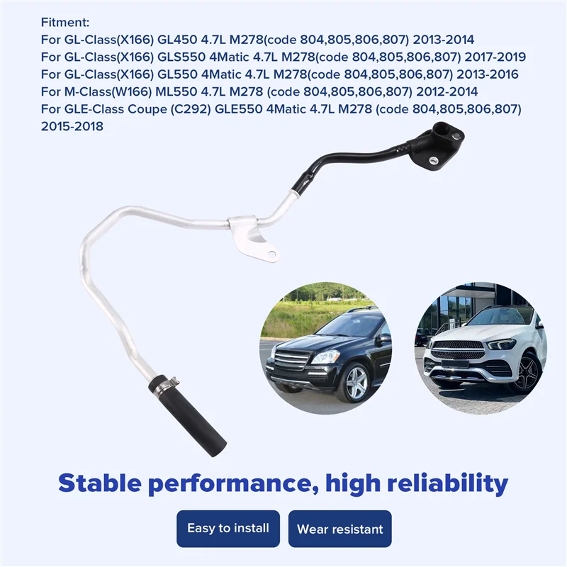 

Линия охлаждающей жидкости турбокомпрессора 2782000500 для Mercedes Benz GL450 GL550 GLS550 ML550 GLE550 2013-2019 автомобиля 2782001200