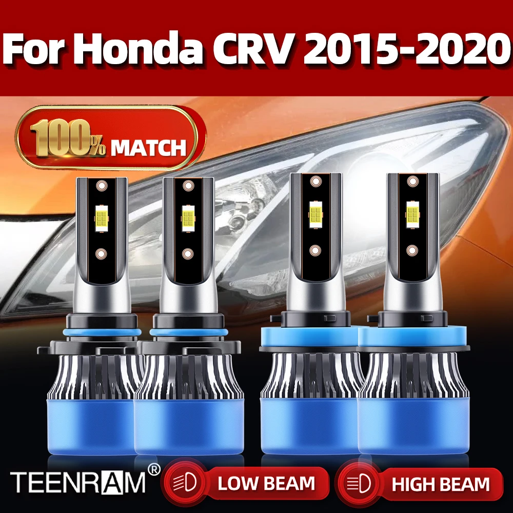 

40000LM Canbus LED Headlight Bulbs High Low Beam Car Light 12V 6000K Turbo Lamps For Honda CRV 2015 2016 2017 2018 2019 2020