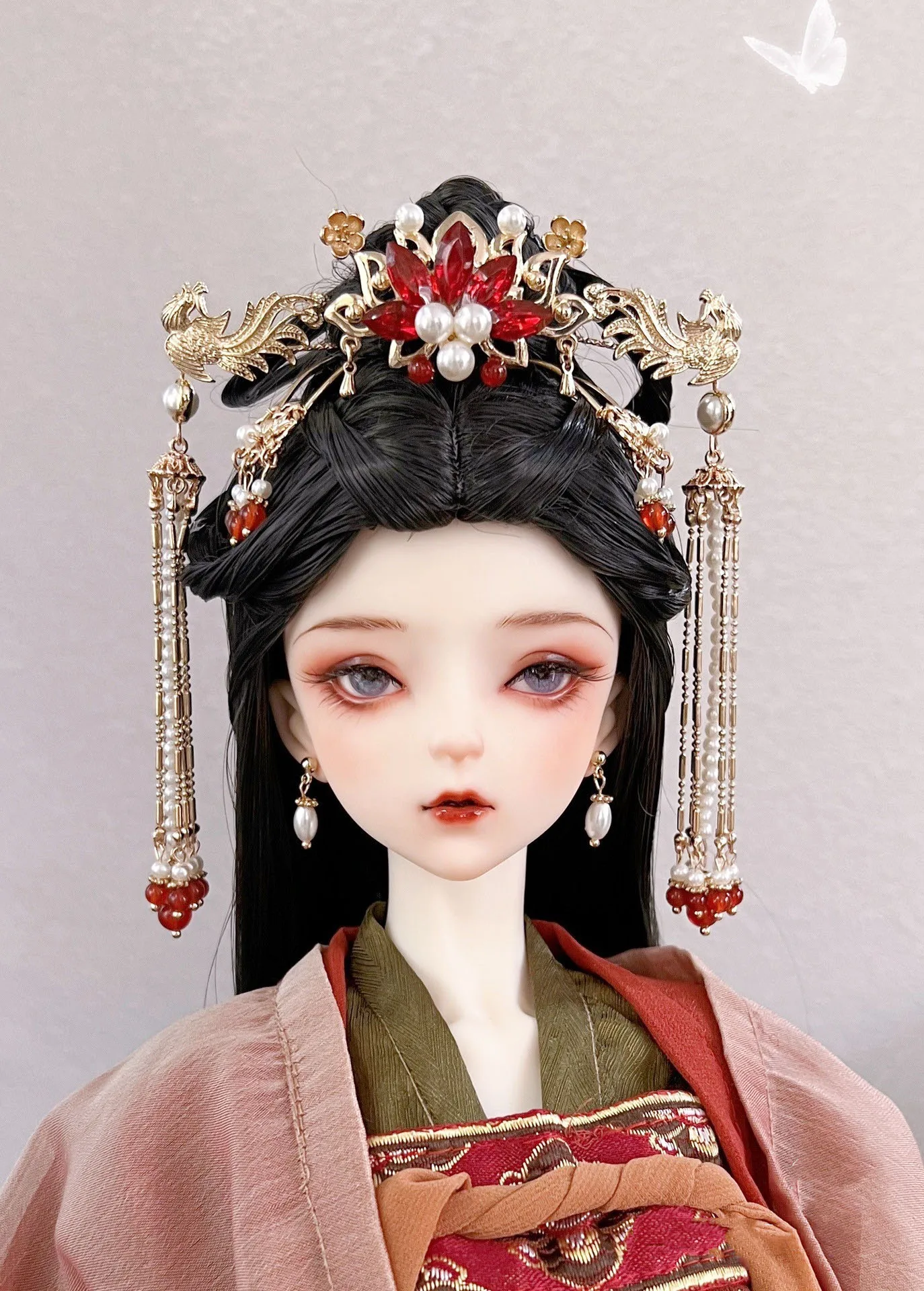 

Crown Doll Accessories 1/3 SD Tiara Necklace, Earrings, Uncle Jewelry Set, Props BJD Hair Headdress