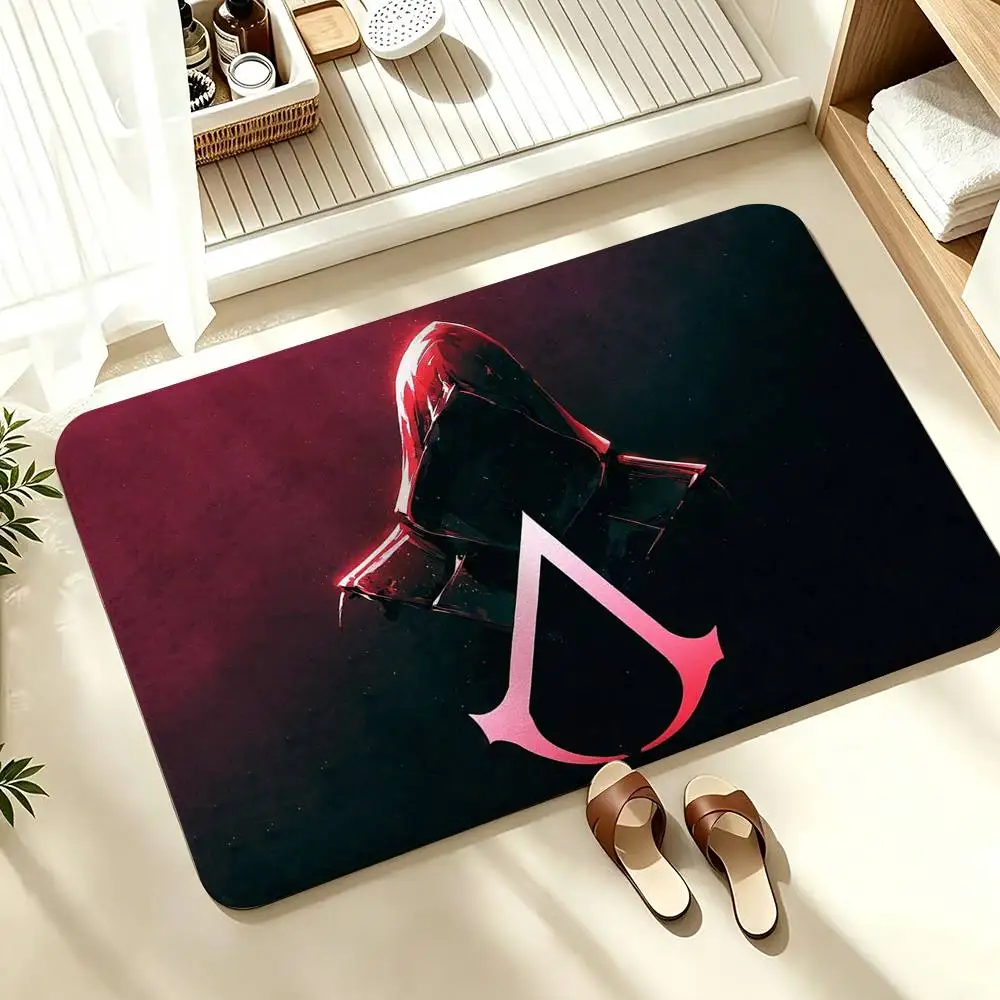 COOL Game A-Assassins C-Creed logo  Soft Absorbent Decorative Floor Mat for Bathroom Entryway Living Room