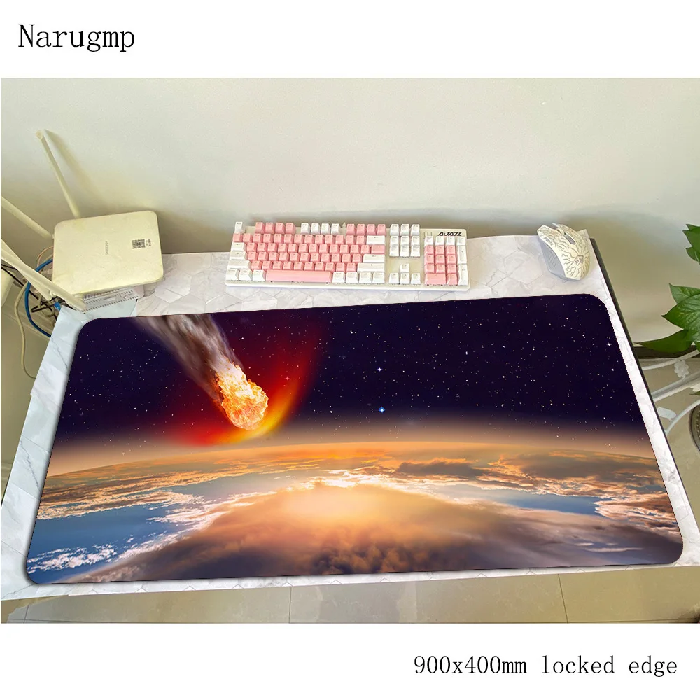 الفضاء الخيال العلمي ماوس الوسادة الملونة الكمبيوتر حصيرة 900x400x3 مللي متر لوحة ماوس للألعاب كبيرة الكرتون بادماوس لوحة المفاتيح ألعاب الكمبيوتر ألعاب مكتب #2