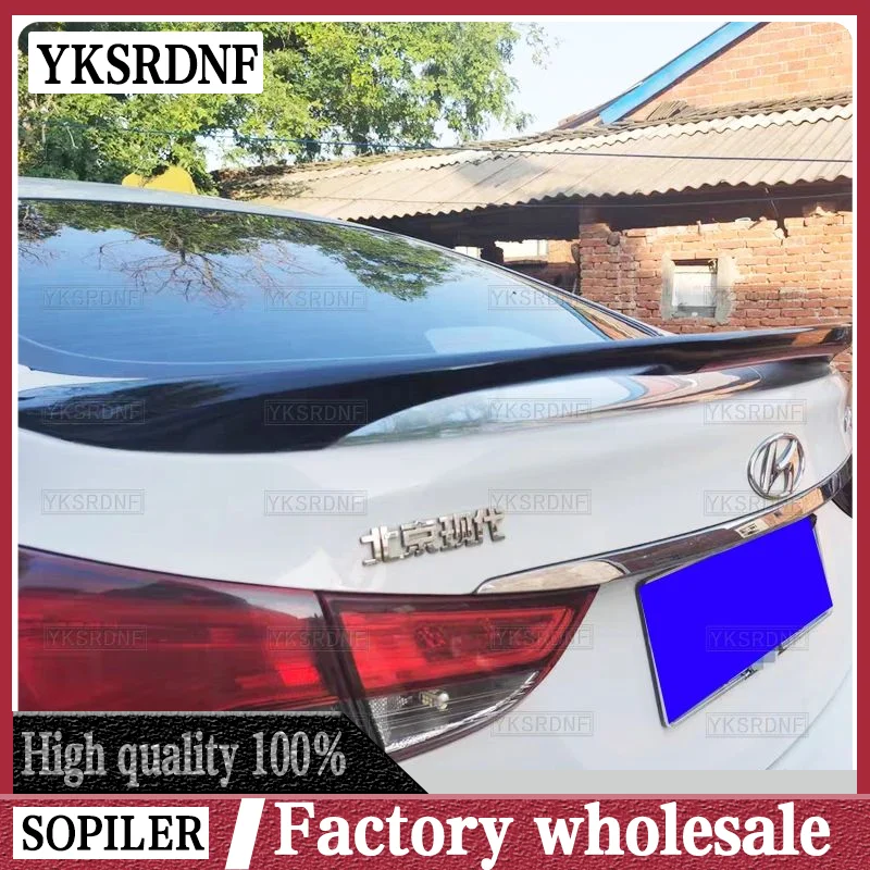 For Hyundai Elantra Spoiler 2012 2013 14 2015 With LED Light High Quality ABS Material Car Rear Trunk Wing Accessories Body Kit