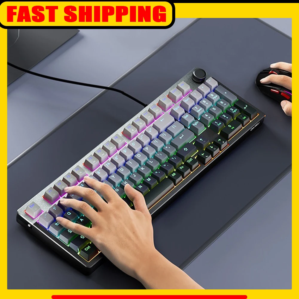 

Проводная клавиатура DAREU EK815PRO с полимерной позиционирующей пластиной для точной настройки, игровая клавиатура с сателлитными переключателями для ПК, аксессуары, подарки