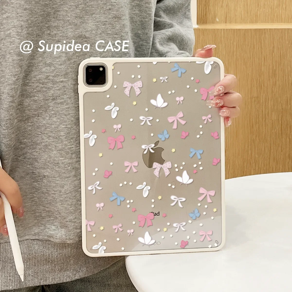 

Чехол для iPad Pro 13, 11 (M5, M4), 12.9 (A16), 10, 8, 7, 9-го, 10-го поколений, а также для iPad Air 11 (M2, M3), Mini, с дизайном в стиле корейских бабочек и точек.