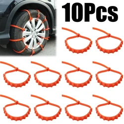 Cadenas de nieve antideslizantes para coche, 1/10 piezas, invierno, Aire libre, emergencia, antideslizantes, venta al por mayor