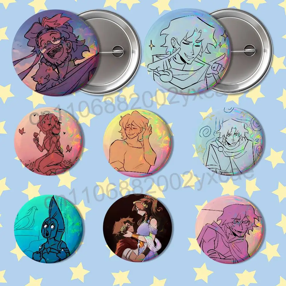 Odysseus Athena Epic the Musical Badges Badges On Backpack Jacket Cartoon Round Brooches  Acrylic Button Pins Collection Gifts