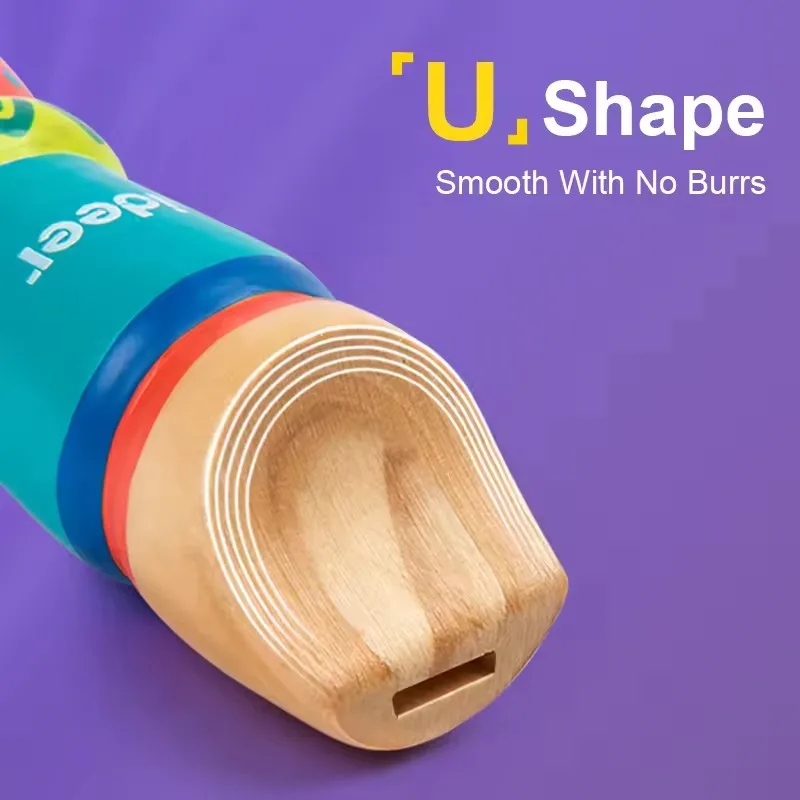 Mideer الناي العمودي الخشبي آلة موسيقية ملونة للمبتدئين تطوير الموسيقية تصميم جميل ألعاب تعليمية