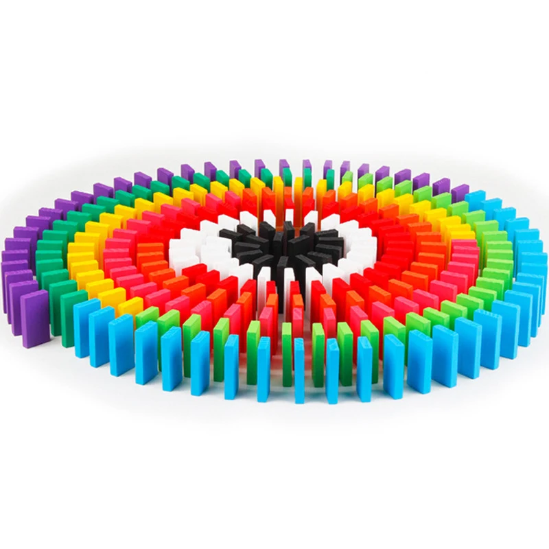 Domino Color 100 pezzi Gioco per bambini Organo Scienza e istruzione per adulti Giocattoli in legno