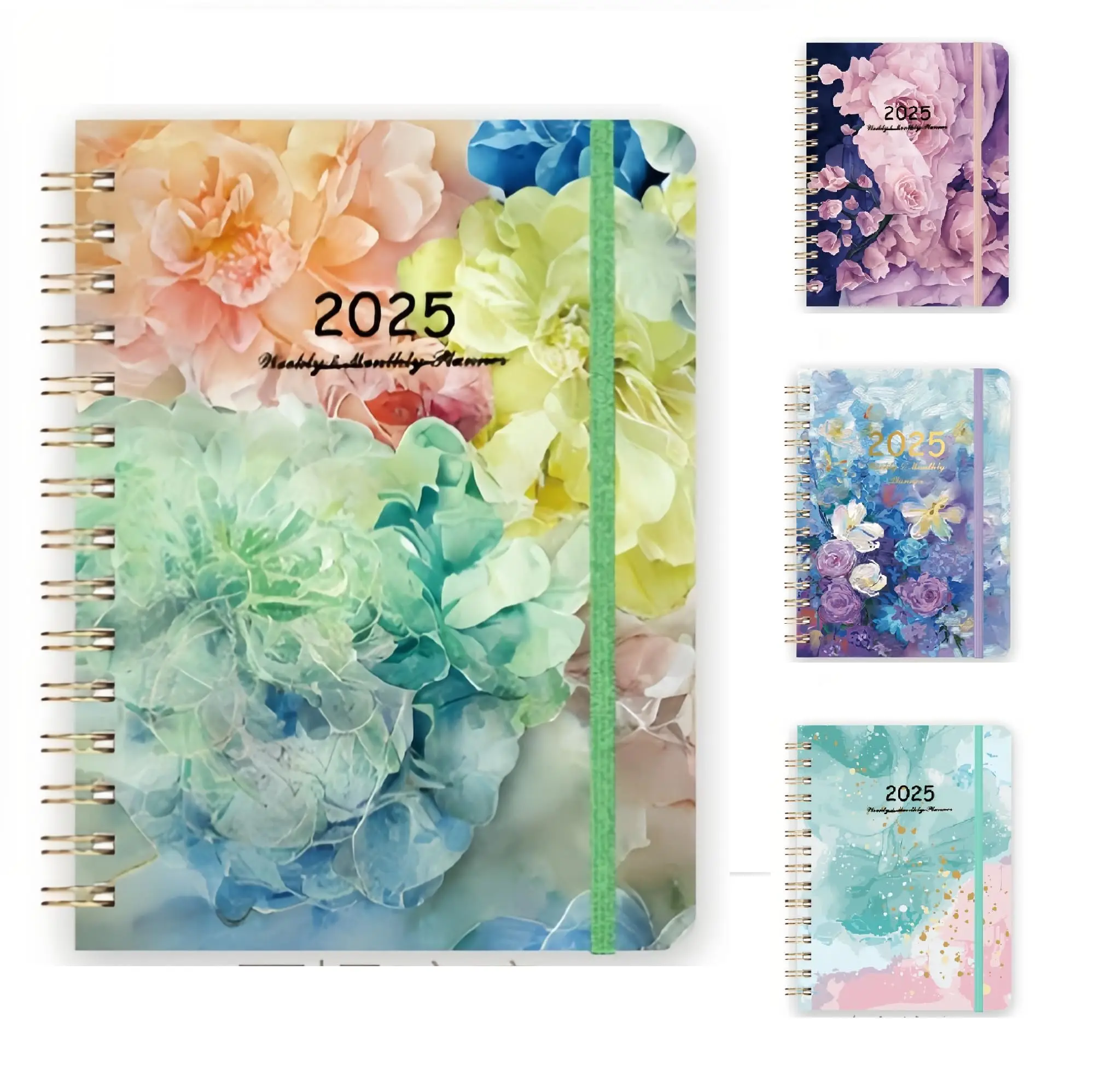 2025 A5 Academic Monthly And Weekly Calender Planner With Sturdy Cover, Twin-Wire Binding, Planner With Monthly Tabs For School