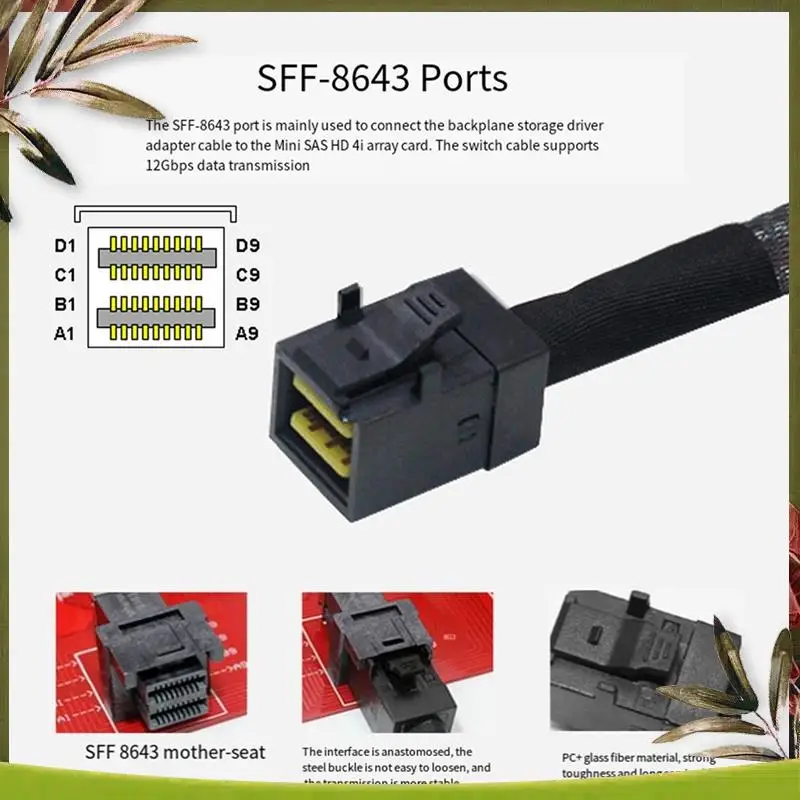

ABDW-PCI-Express 4.0 Адаптер Mini SAS HD SFF-8643 «мама» на SFF-8643 «мама» SFF-8643 Адаптер