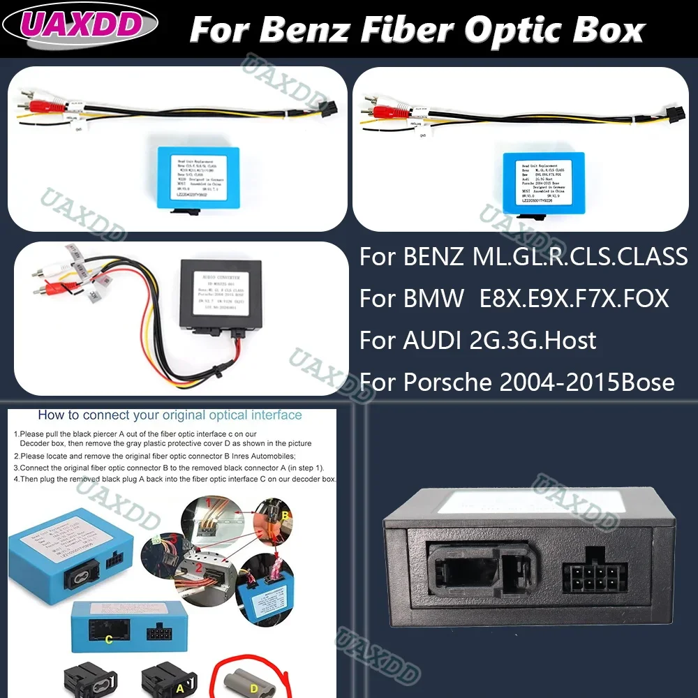 FOR BENZ ML GL SL CLASS W219.W211.W171 BMW E8X E9X F7X FOX AUDI 2G 3G Host PORSCHE 2004-2015 Bose Car Automotive fiber optic box