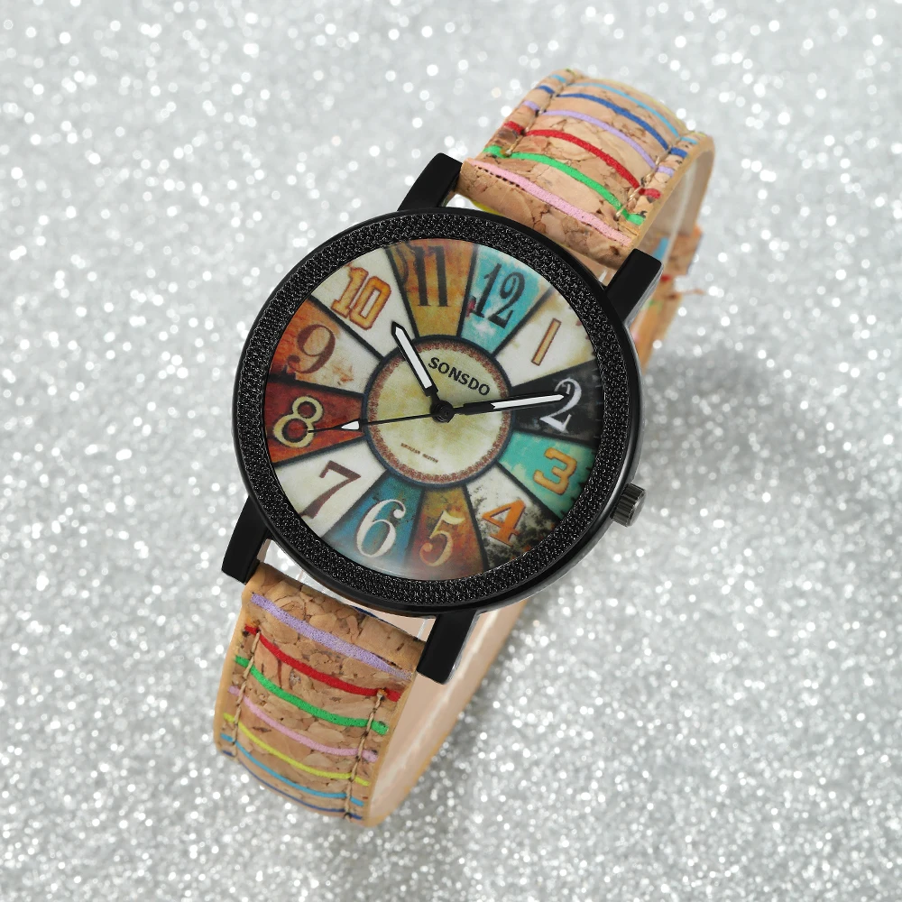 Wrist Watches PU Leather Quartz Vintage Zinc Alloy Pointer Fashionable Accessory Gift For Women Her