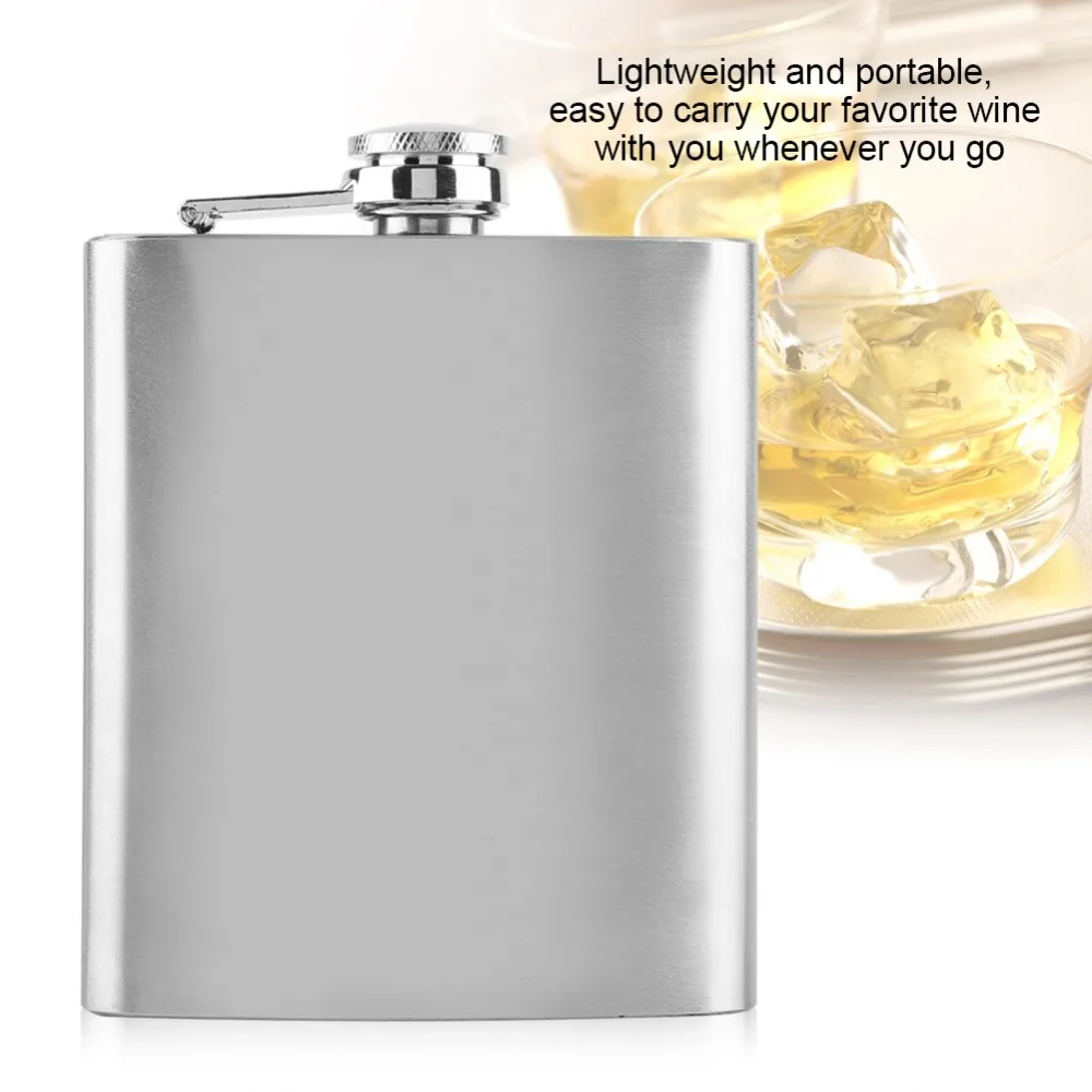 2 Piece Portable Leak Proof Pocket Bottle Screw Cap Silver Hip Flask Drinking Flask Storing Liquor