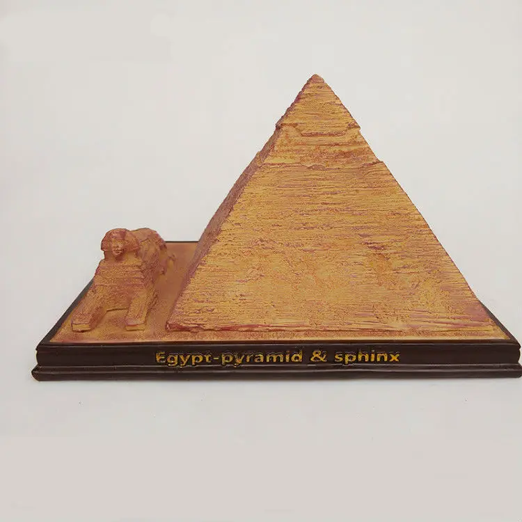 Creative Home Decoration Decoration World Famous Architecture Egypt Pyramid Sphinx Resin Crafts Model, Car Decoration