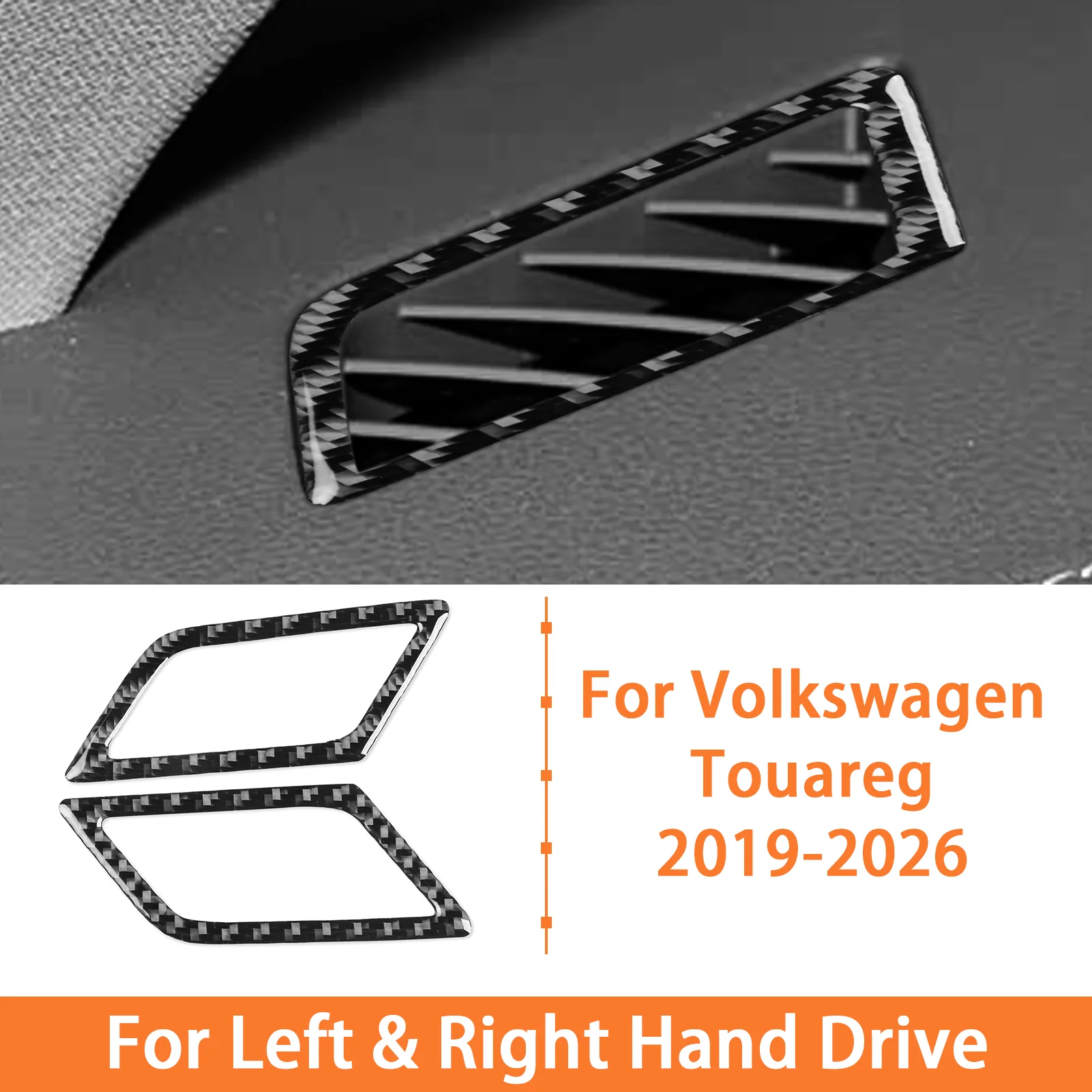 Voor Volkswagen Touareg 2019-2026 Carbon Fiber Interieur Accessoire Stickers Dashboard Ventilatieopeningen Center Console Versnellingspookpaneel
