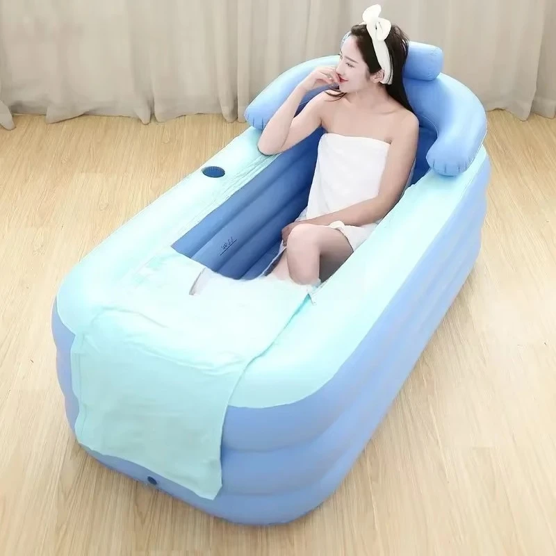 Inflatable Bathtub Portable Folding for Adults, Thickened Home Shower Tub Bucket, Independent Durable Shower Bath Tub