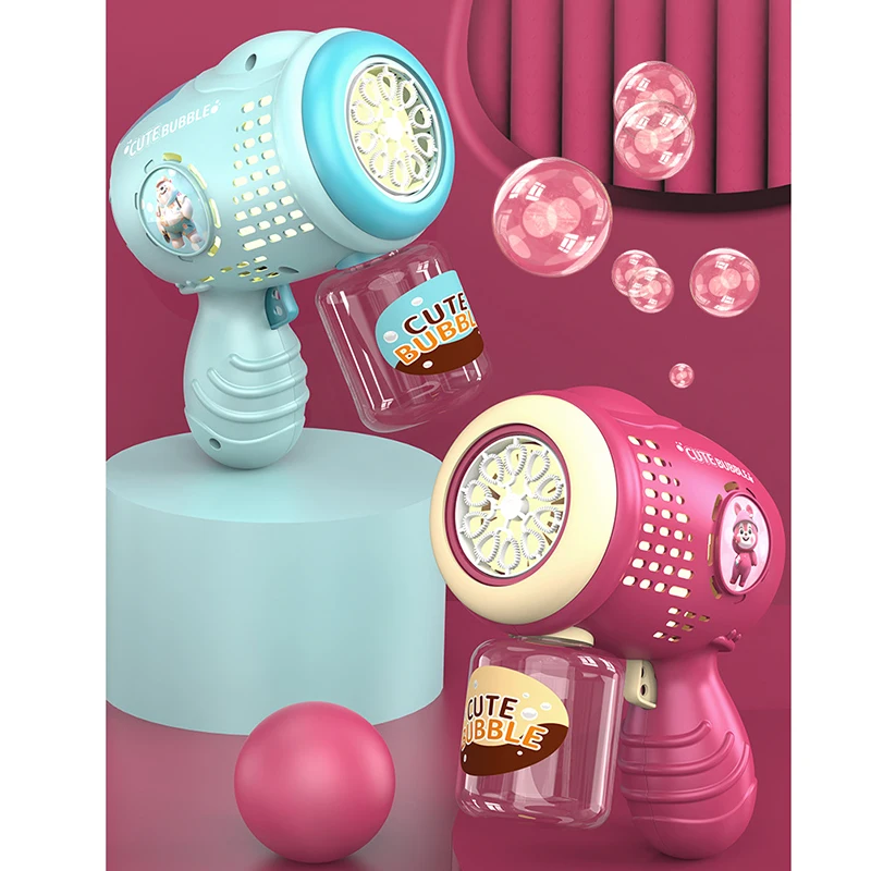 10 Holes Bubble Gun Machine From 5 to 9 years Kids Cool Toy For Outdoor Handheld Soap Bubbles Toy Guns Bubble House Water Toy