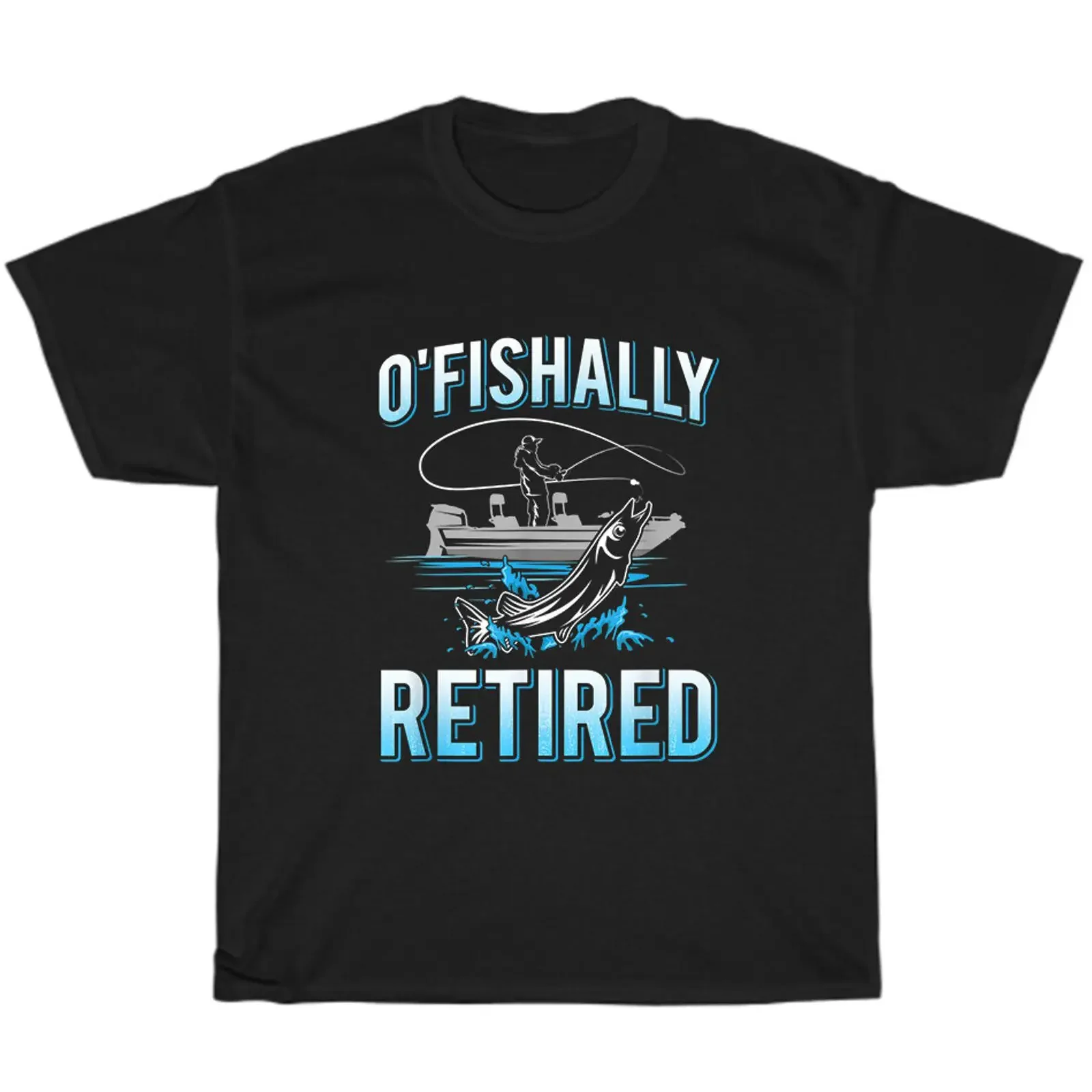 O'fishally O Fish Ally Retired Retirement Fishing Fisherman T Shirt  vintage Washed graphic Stylish fashion Comfortable Soft