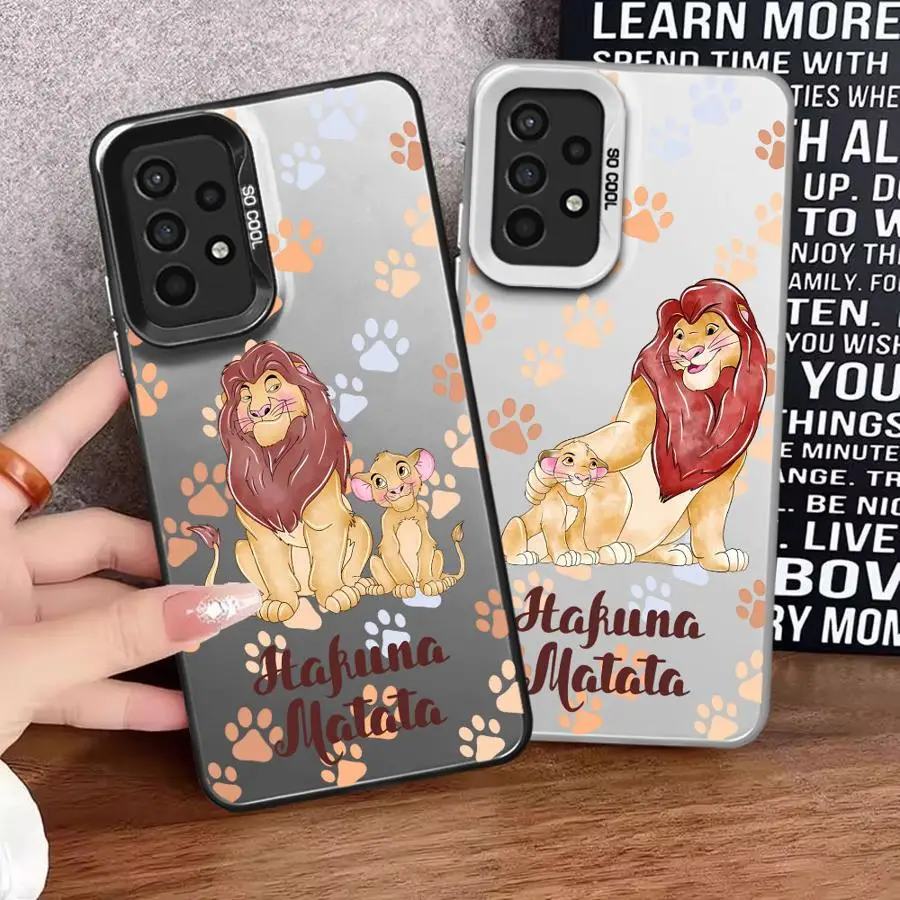 Case for Samsung Galaxy A54 A52 A14 A53 A34 A13 A12 A23 A33 A71 A32 A51 A24 A72 Silicone Funda Hard Phone Cover Disney Lion King