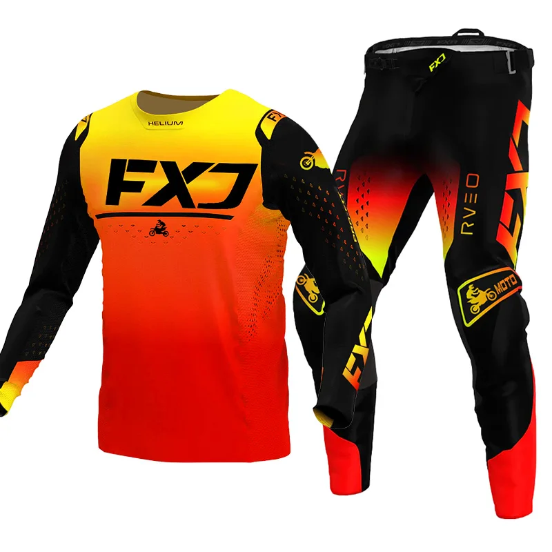 Motocross Jersey Pant Kits Mens Women Enduro MX MTB Motorcycle suit Off-road cross racing blue yellow black red green white