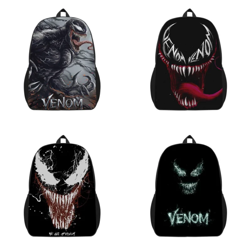 Marvel venom cartoon print large-capacity backpack primary and middle school students handsome and good-looking boy schoolbag