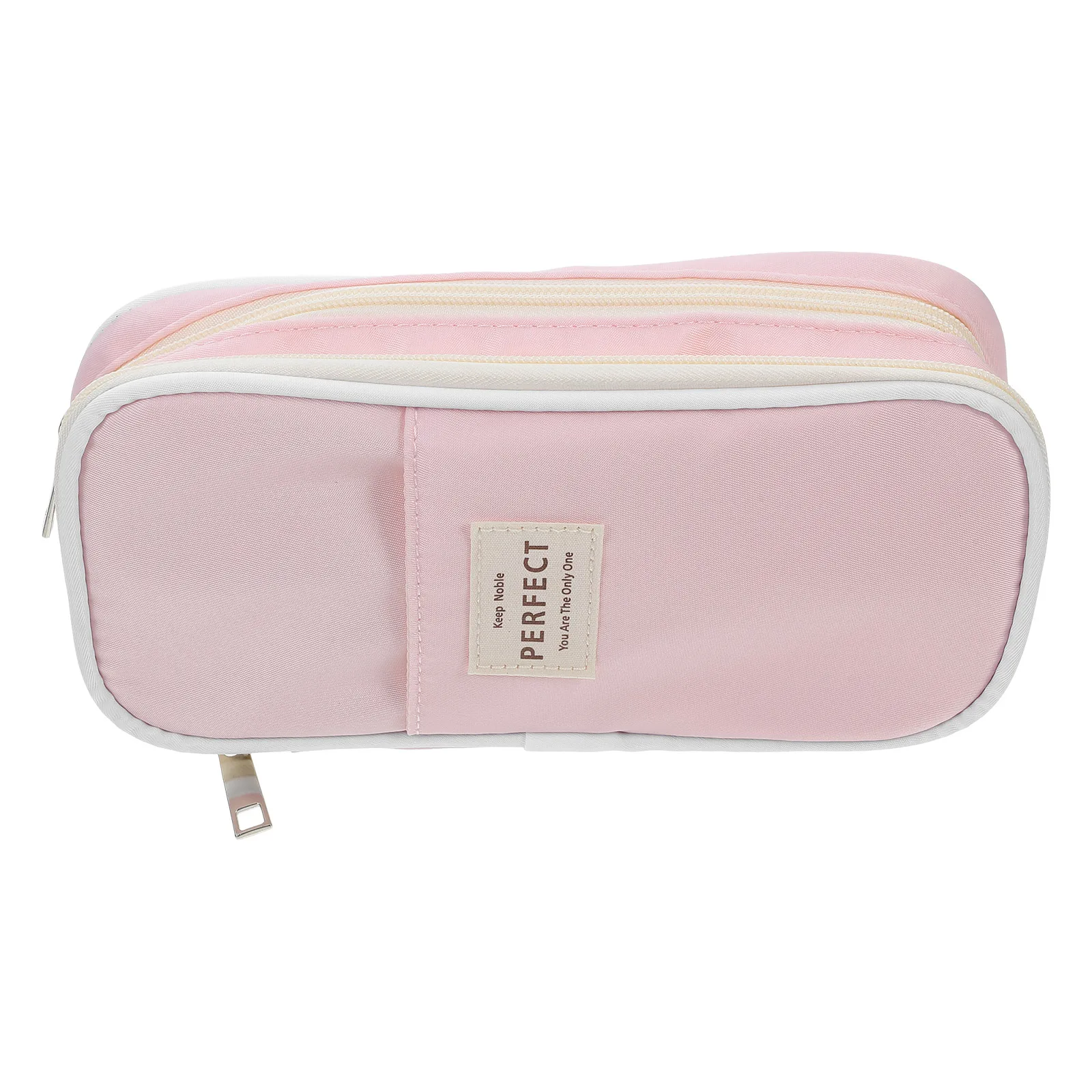 

Large Capacity Pencil Case Zippered Storage Bag For Stationery Organizer Portable Canvas Pouch Teen Girls School Supplies Crayon