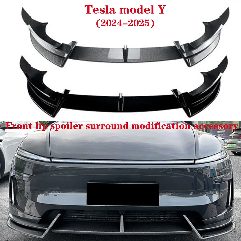 

Front Bumper Lip Chin Diffuser Body Kit Spoiler Deflector Tuning Accessories For Tesla Model 3 Y 2024+2025