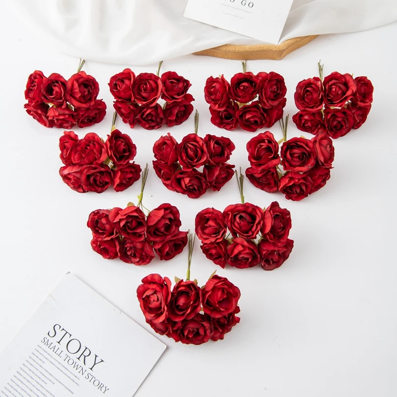 Künstliche Blumen, gefälschte Rosen, Blumensträuße, Dekoration für Zuhause und Zimmer, Accessoires, Kränze, Blumenarrangements, Hochzeitsgeschenk, Geschenkbox, Scrapbooks. – Detail 10
