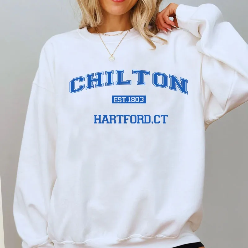 Chilton School Sweatshirt Women Gilmore-Girl Crewneck Sweatshirts Stars Hollow Hoodies Harajuku Pullover Long Sleeve Clothes