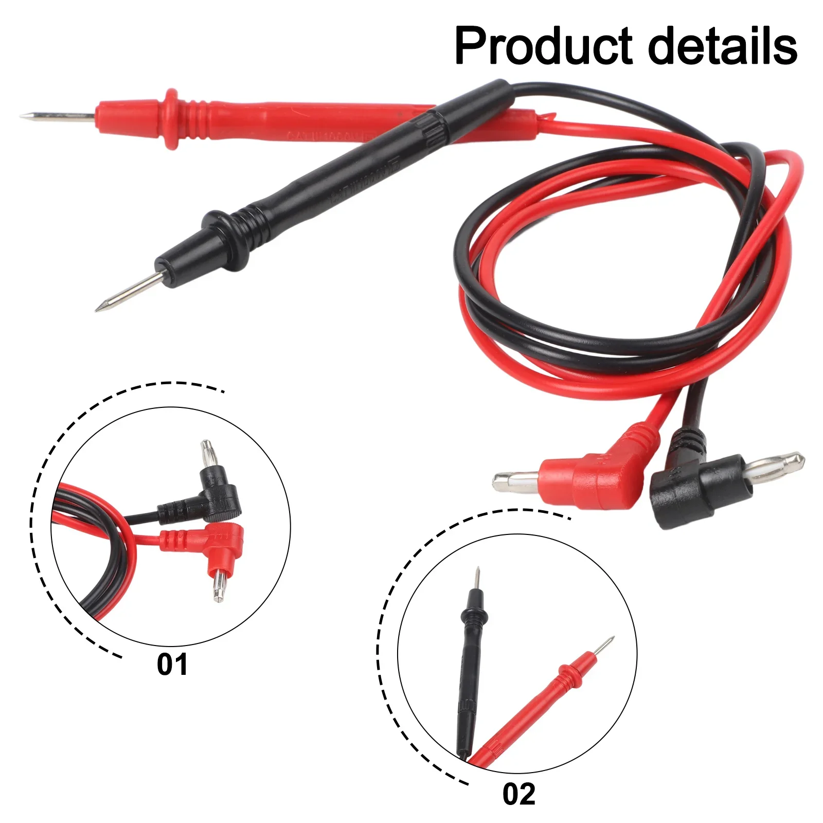 16Pcs 1M Multimeter Test Kit S Probe Voltmeter Cable Clip Kit Electrician Household Electronic Measurement Testing Tool Parts