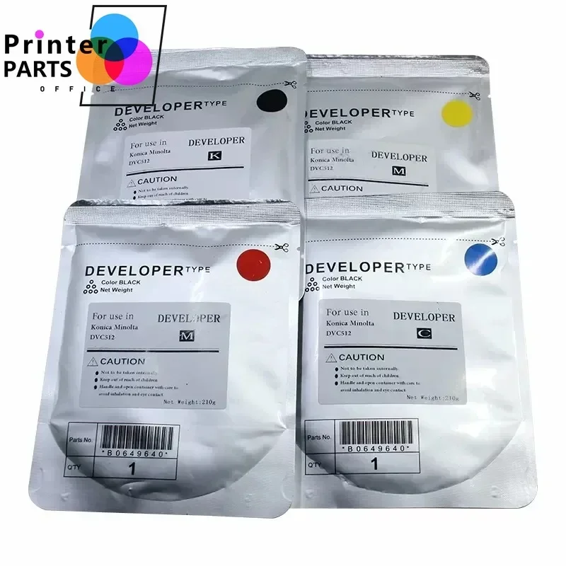 1 Set de Revelador Original DV512 de 250g para Konica Minolta Bizhub C221 C224 C281 C284 C364 C454 C554 Reveladores de Copiadora a Color DV512 de 250g